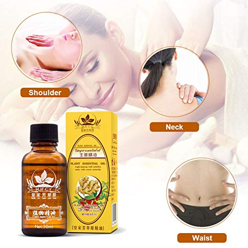 Ofanyia 5Pcs Lymphatic Drainage Ginger Oil, 100% PURE Natural Gin...