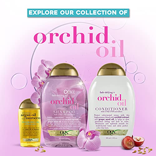 OGX Fade-Defying Orchid Oil Shampoo with UVA/UVB Sun Filters, 13 ...