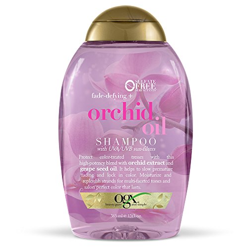 OGX Fade-Defying Orchid Oil Shampoo with UVA/UVB Sun Filters, 13 ...