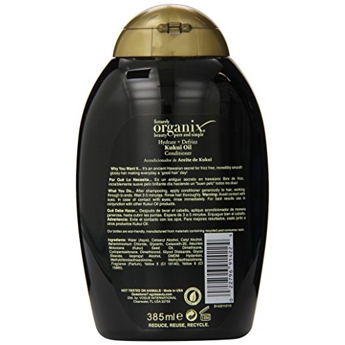 OGX Kukui Oil Conditioner Hydrate Plus Defrizz 13 Ounce Pack of ...