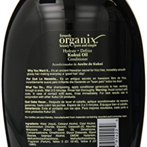 OGX Kukui Oil Conditioner Hydrate Plus Defrizz 13 Ounce Pack of ...