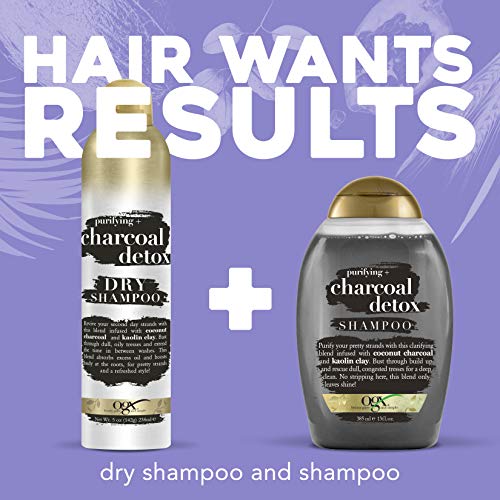OGX Purifying + Charcoal Detox Dry Shampoo Spray with Activated C...
