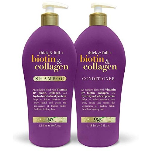 OGX Thick & Full Biotin & Collagen Shampoo 40oz + Conditioner 40o...