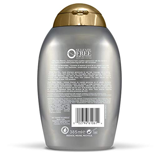 OGX Youth Enhancing + Sake Shampoo, 13 Ounce Bottle Sulfate-Free ...