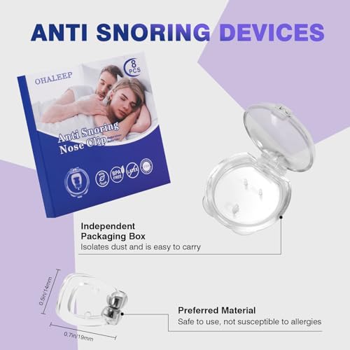 Anti Snoring Devices,Snore Stopper with Adjustable Magnet, Silico...