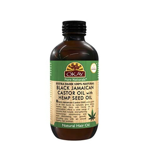 OKAY | Extra Dark 100% Natural Black Jamaican Castor Oil with Hem...