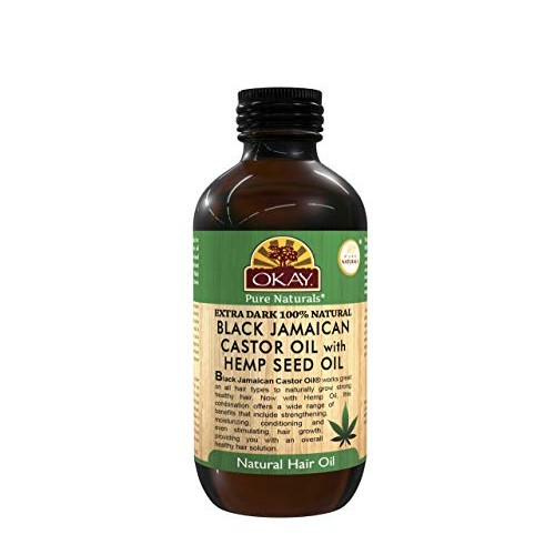 OKAY | Extra Dark 100% Natural Black Jamaican Castor Oil with Hem...