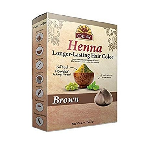 Okay Longer Lasting Henna Color, Brown, 2 Ounce