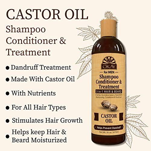 OKAY | Shampoo, Conditioner & Treatment 3-in-1 | Hair & Beard | M...