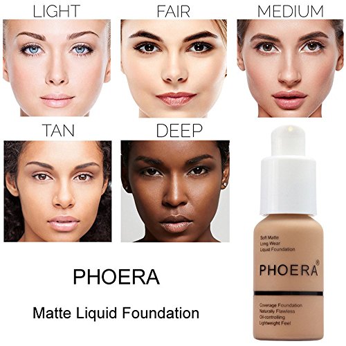 New 30ml PHOERA Matte Oil Control Concealer Foundation Cream Liqu...