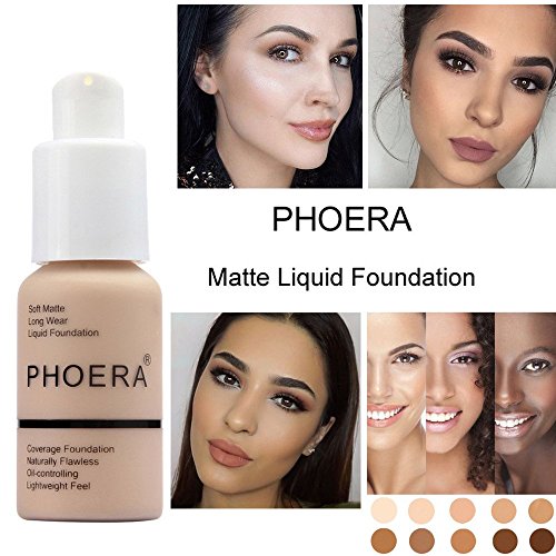 New 30ml PHOERA Matte Oil Control Concealer Foundation Cream Liqu...