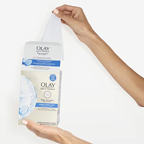 Olay Daily Facials, Deeply Purifying Clean, 5-in-1 Cleansing Wipe...