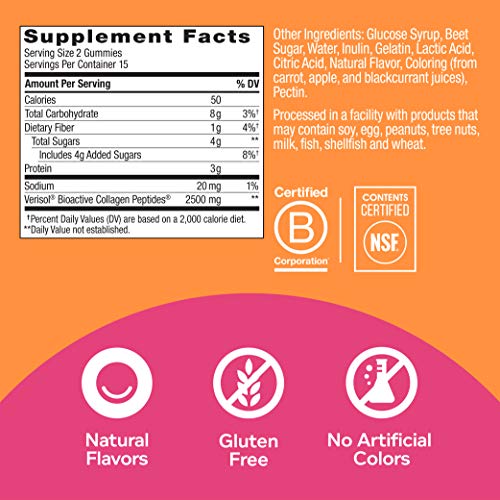 OLLY Collagen Gummy Rings, 2.5g of Clinically Tested Collagen, Bo...
