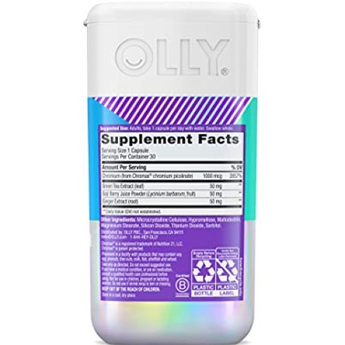 OLLY Combat Cravings, Metabolism & Energy Support Supplement, Chr...