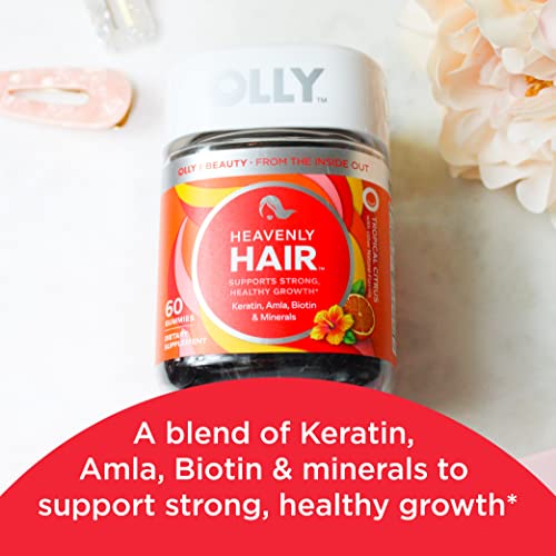 OLLY Heavenly Hair Gummies, Supports Strong Healthy Hair Growth, ...