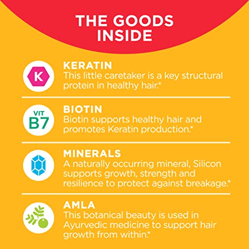 OLLY Heavenly Hair Gummies, Supports Strong Healthy Hair Growth, ...