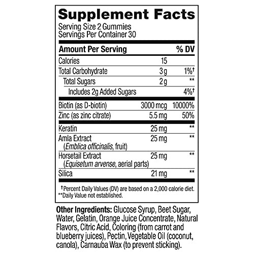OLLY Heavenly Hair Gummies, Supports Strong Healthy Hair Growth, ...