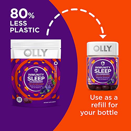 OLLY Immunity Sleep + Elderberry Melatonin Gummy, 30 Day Supply ...