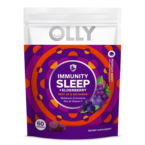 OLLY Immunity Sleep + Elderberry Melatonin Gummy, 30 Day Supply ...