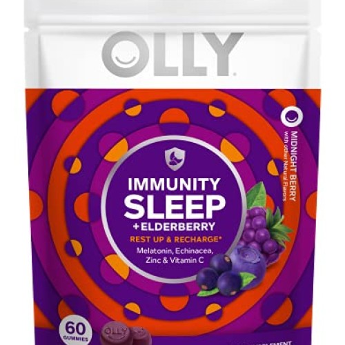 OLLY Immunity Sleep + Elderberry Melatonin Gummy, 30 Day Supply ...