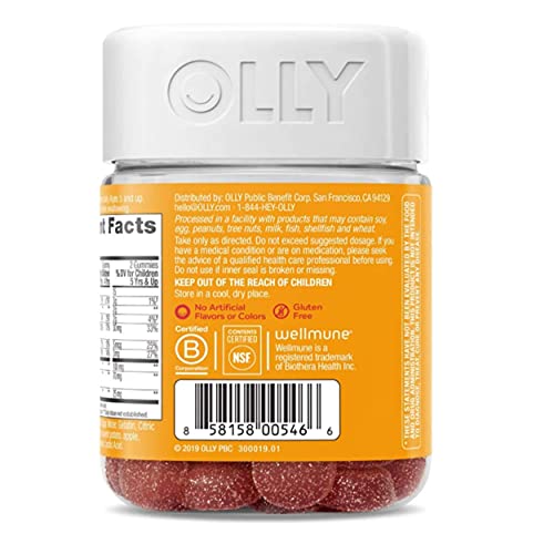 OLLY Kids Immunity Gummy, Immune Support, Wellmune, Elderberry, V...