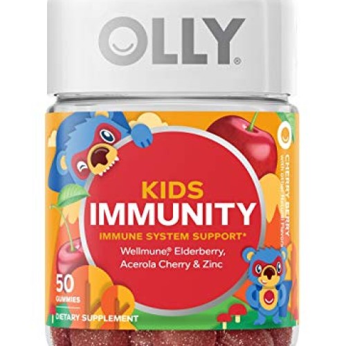 OLLY Kids Immunity Gummy, Immune Support, Wellmune, Elderberry, V...