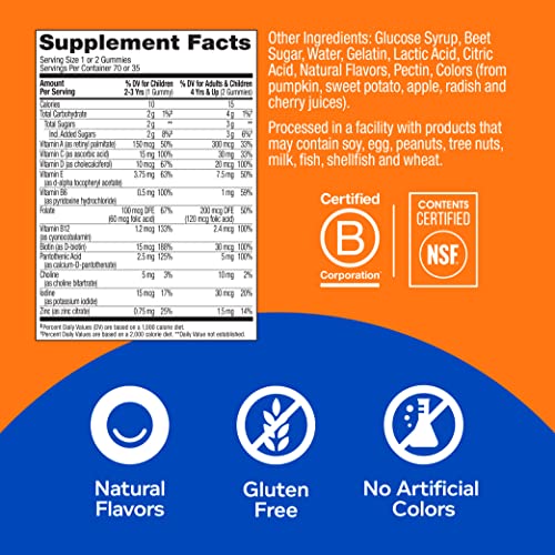 OLLY Kids Multivitamin Gummy Worms, Overall Health and Immune Sup...