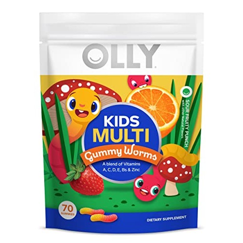 OLLY Kids Multivitamin Gummy Worms, Overall Health and Immune Sup...