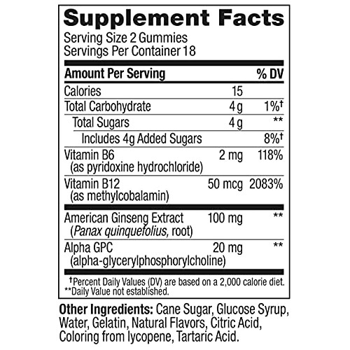 OLLY Laser Focus Gummy, 18 Day Supply 36 Gummies, Berry Tangy T...