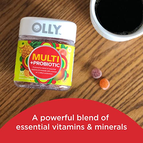 OLLY Multi + Probiotic Adult Multivitamin Gummy, 35 Day Supply 7...