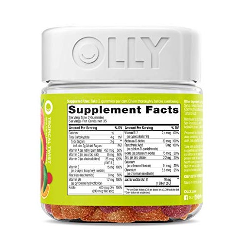 OLLY Multi + Probiotic Adult Multivitamin Gummy, 35 Day Supply 7...
