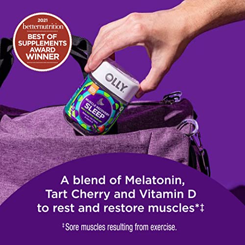 OLLY Muscle Recovery Sleep Gummies, Sleep and Sore Muscle Support...