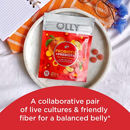 OLLY Probiotic + Prebiotic Gummy, Digestive Support and Gut Healt...