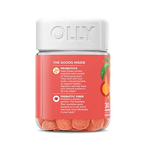 OLLY Probiotic + Prebiotic Gummy, Digestive Support and Gut Healt...