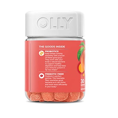 OLLY Probiotic + Prebiotic Gummy, Digestive Support and Gut Healt...