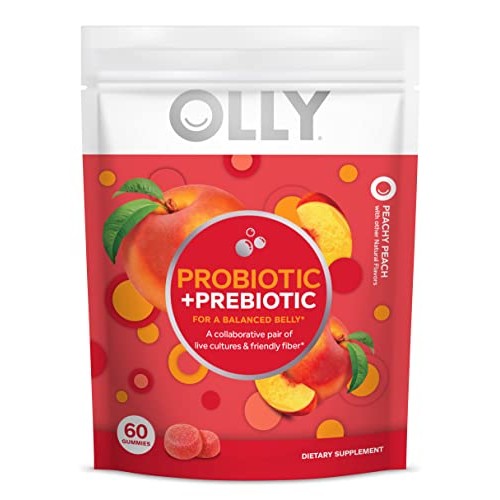 OLLY Probiotic + Prebiotic Gummy, Digestive Support and Gut Healt...