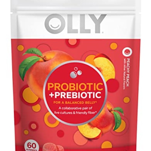 OLLY Probiotic + Prebiotic Gummy, Digestive Support and Gut Healt...