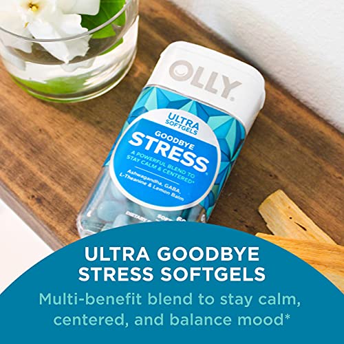 OLLY Ultra Strength Goodbye Stress Softgels, GABA, Ashwagandha, L...