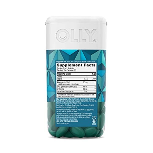 OLLY Ultra Strength Goodbye Stress Softgels, GABA, Ashwagandha, L...