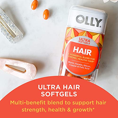 OLLY Ultra Strength Hair Softgels, Supports Hair Strength, Health...