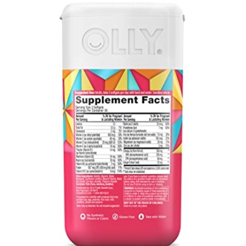 OLLY Ultra Strength Prenatal Multivitamin Softgels, Supports Heal...