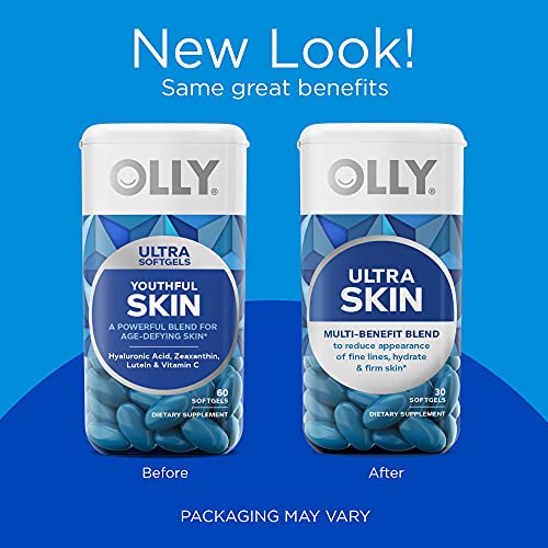 OLLY Ultra Strength Skin Softgels, Hydrate and Firm Skin, Hyaluro...