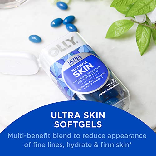 OLLY Ultra Strength Skin Softgels, Hydrate and Firm Skin, Hyaluro...