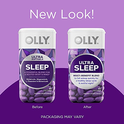 OLLY Ultra Strength Sleep Softgels, 10mg Melatonin, Supports Deep...
