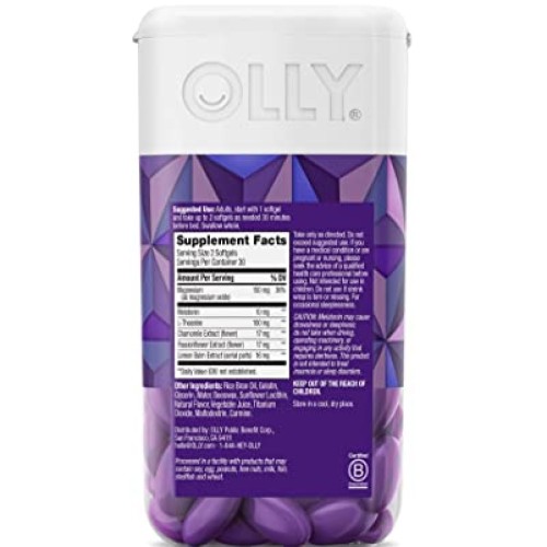 OLLY Ultra Strength Sleep Softgels, 10mg Melatonin, Supports Deep...