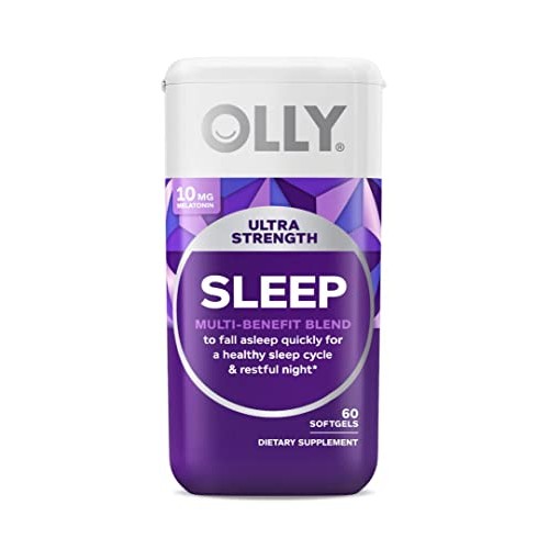 OLLY Ultra Strength Sleep Softgels, 10mg Melatonin, Supports Deep...