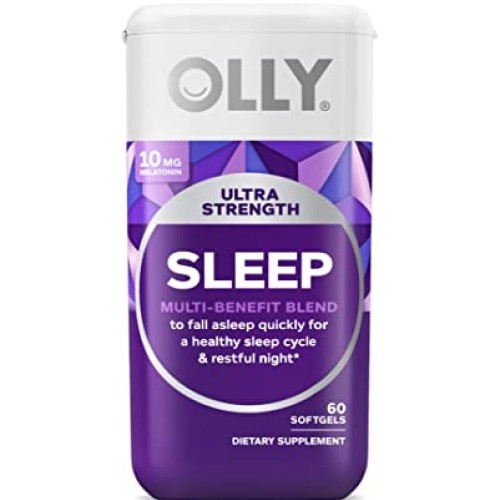 OLLY Ultra Strength Sleep Softgels, 10mg Melatonin, Supports Deep...
