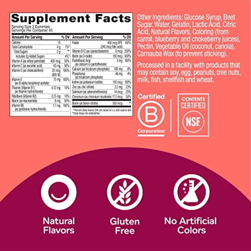 OLLY Womens Multivitamin Gummy, Overall Health and Immune Suppor...