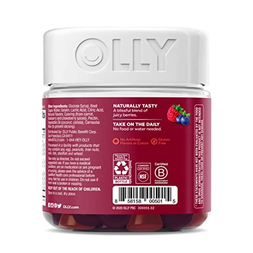 OLLY Womens Multivitamin Gummy, Overall Health and Immune Suppor...