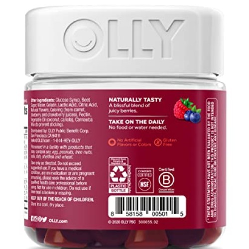 OLLY Womens Multivitamin Gummy, Overall Health and Immune Suppor...